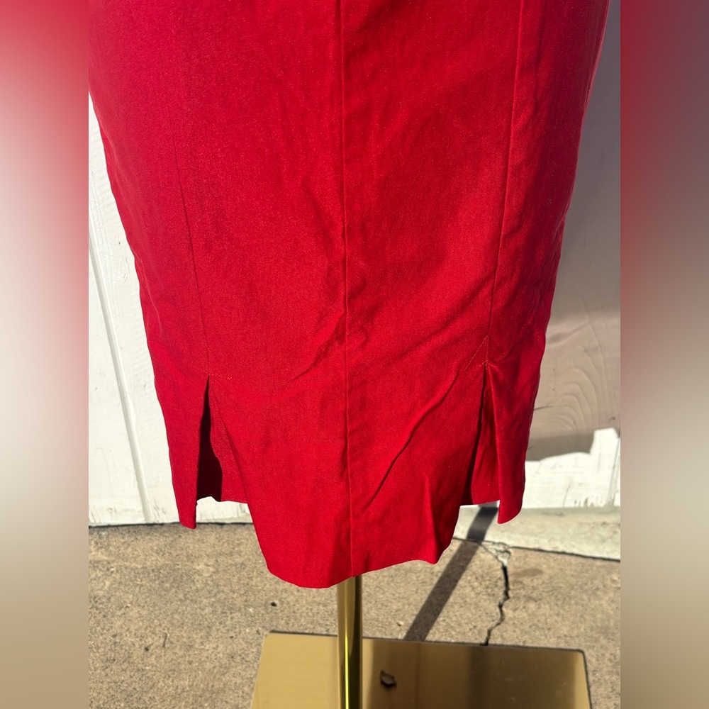 Pinup Couture Scarlet Dress with Ebony Trim - Picture 6 of 8